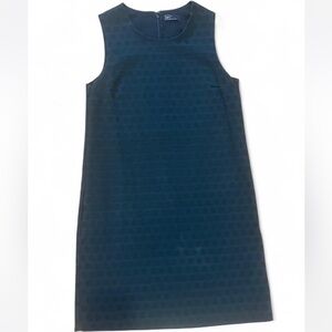 GAP Dark Teal Textured Polka Dot Sleeveless Shift Dress with Pockets